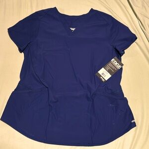 Barco edge indigo scrub top NWT